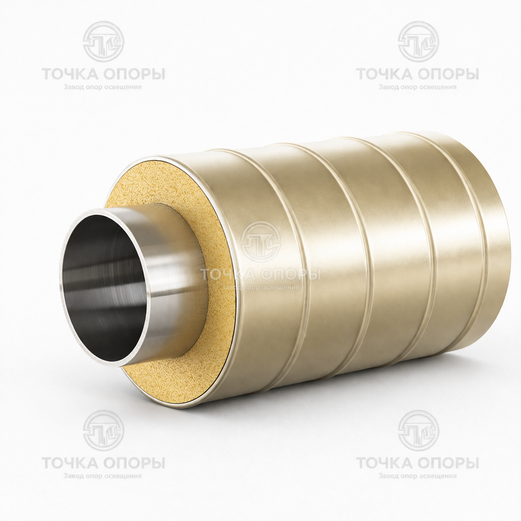 Труба ППУ стальная оболочка 1175х1020х11 мм ГОСТ 30732-2006