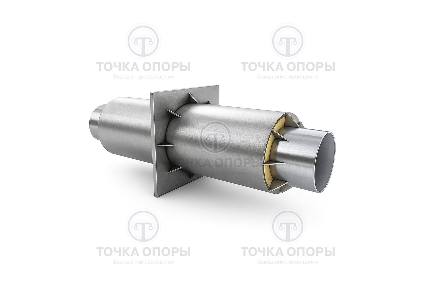 Элемент щитовой неподвижной опоры для трубопроводов в ППМ изоляции НО ППМИ