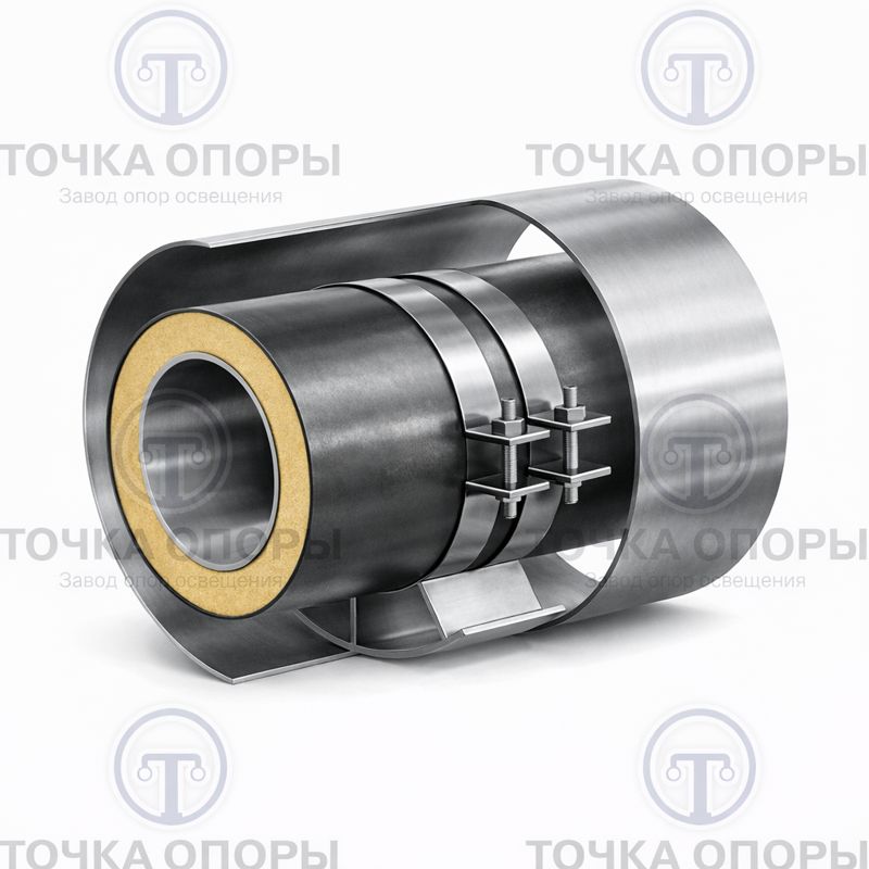 Скользящая опора для прокладки в футляре трубы ППУ 89/160/377