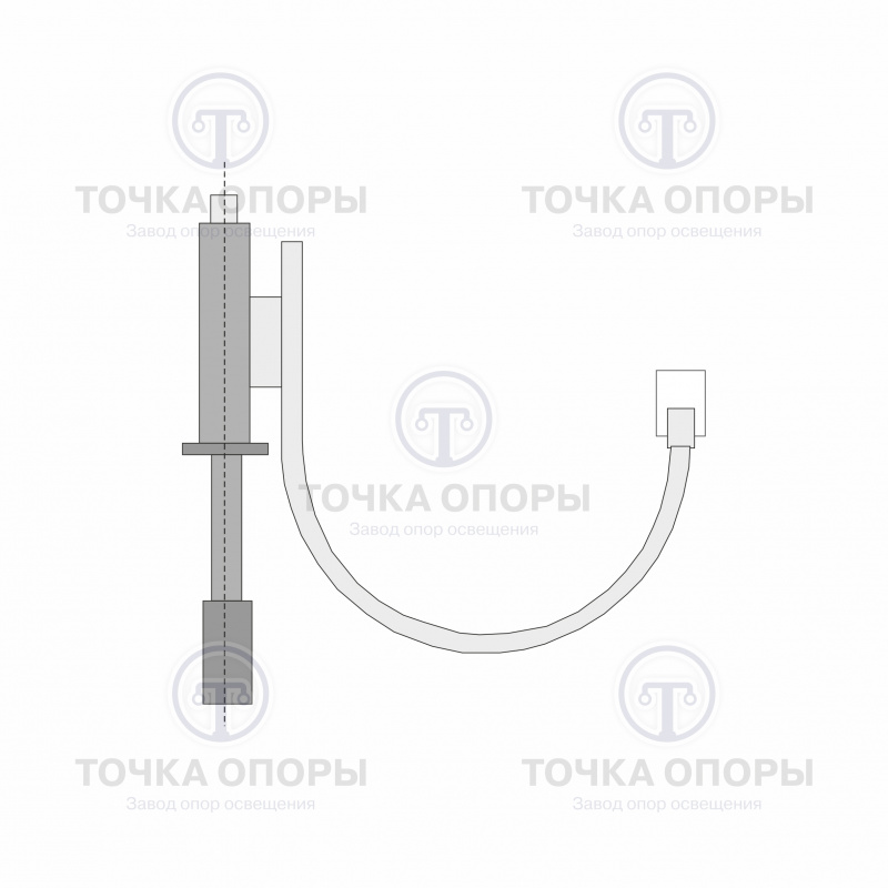 К30-0,5-0,6-12-5 торшерный однорожковый кронштейн